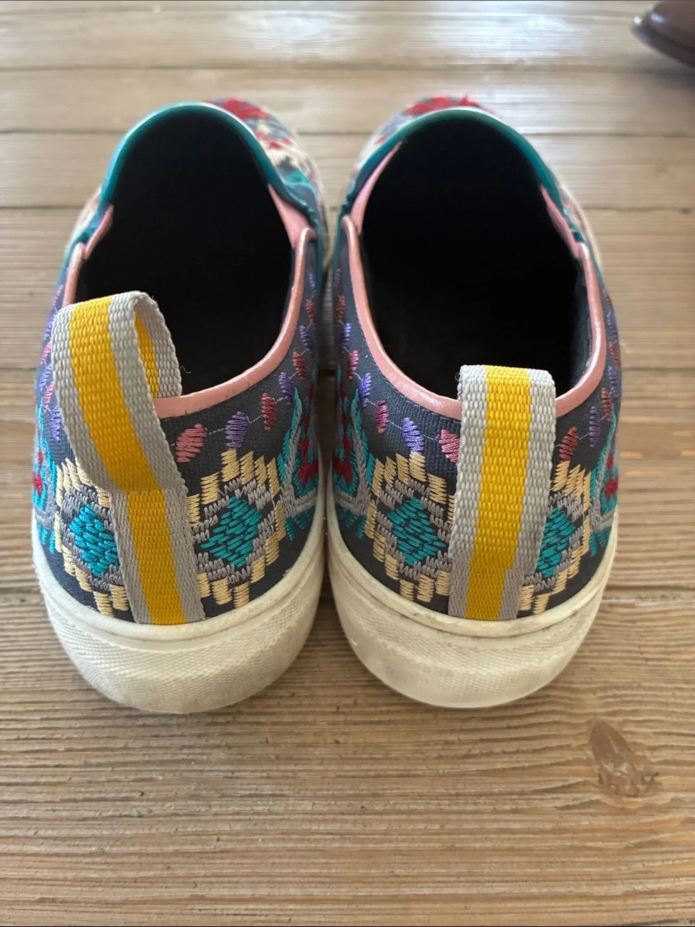 Johnny Was‎ Hutton Embroidered Slip On Sneakers